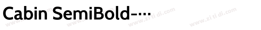 Cabin SemiBold字体转换